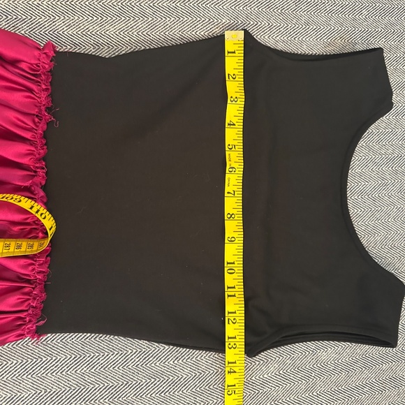 Ripley Rader Black/Fuchsia Ponte Knit and Satin Ashley Scoop Back Maxi Dress - Picture 7 of 9